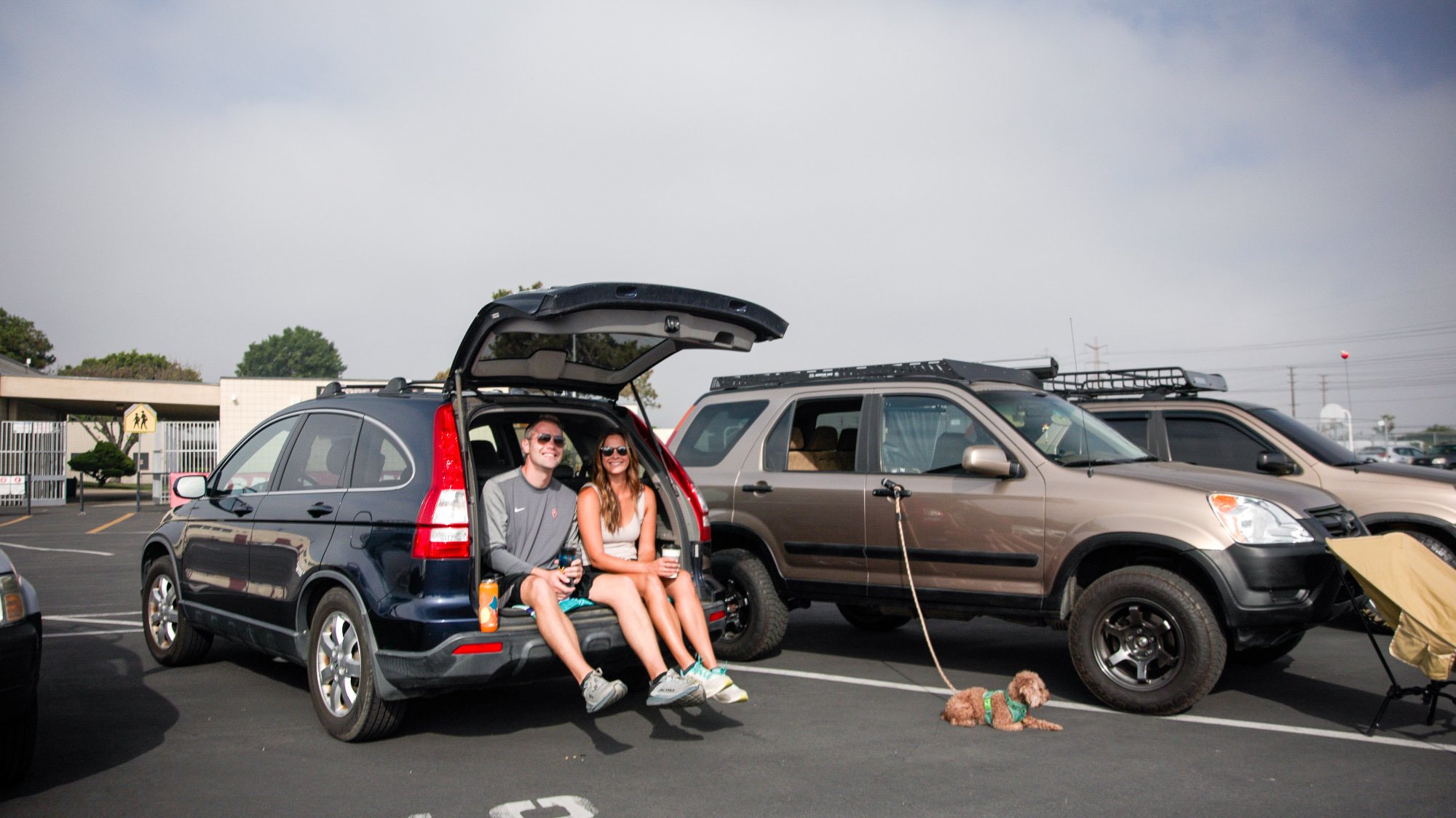 Couple at tailgate