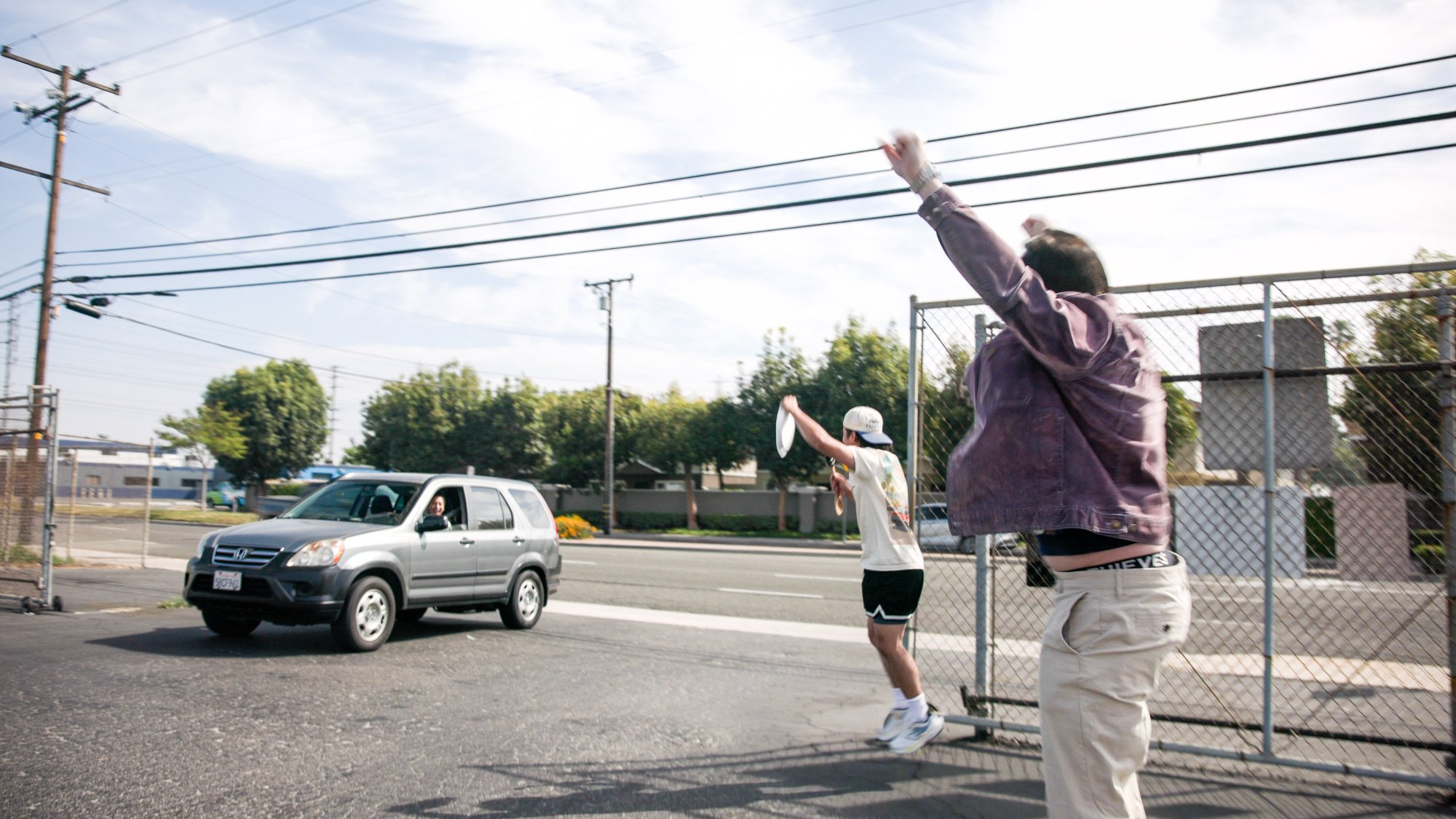 Waving cars in